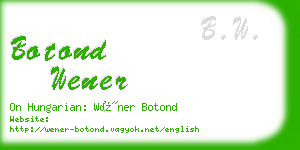 botond wener business card